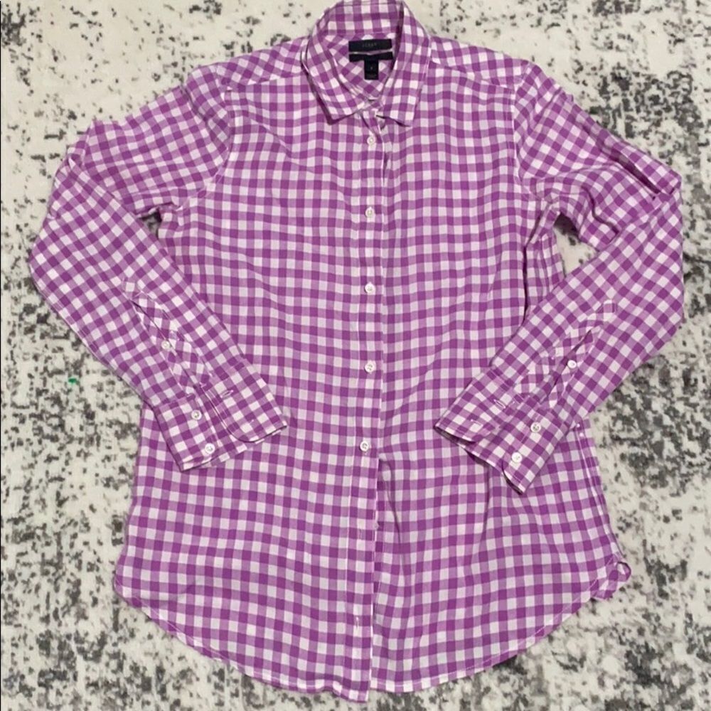 J. Crew boy fit style shirt size 2 checkered EUC